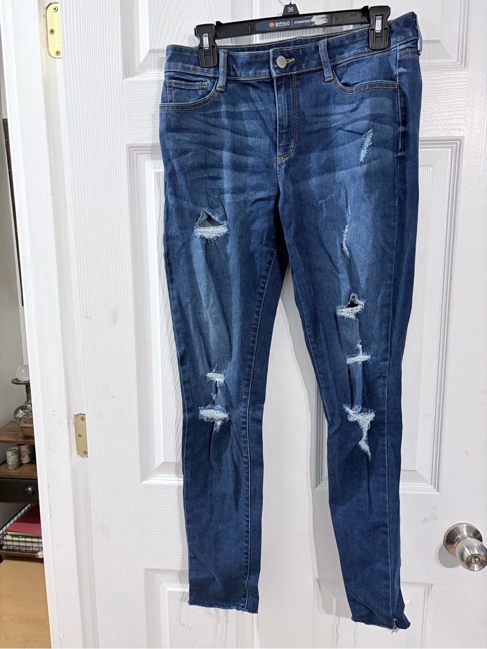 a.n.a. A New Approach Distressed Jegging Jeans Size 10 Tall Skinny
